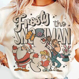 Christmas Frosty the Snowman, Vintage Style Christmas Comfort Colors Shirt 05